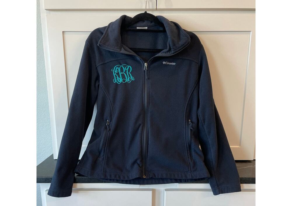 Navy Columbia Fleece full zip XL